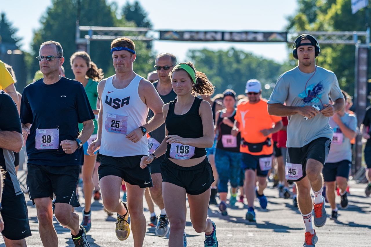 Runners participate in the Acuity Health Challenge.