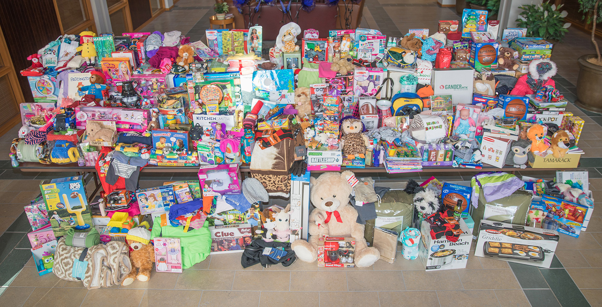 Acuity staff members donated hundreds of toys, clothes, and other household items and nearly $1,200 to the Sheboygan County Department of Health and Human Services.
