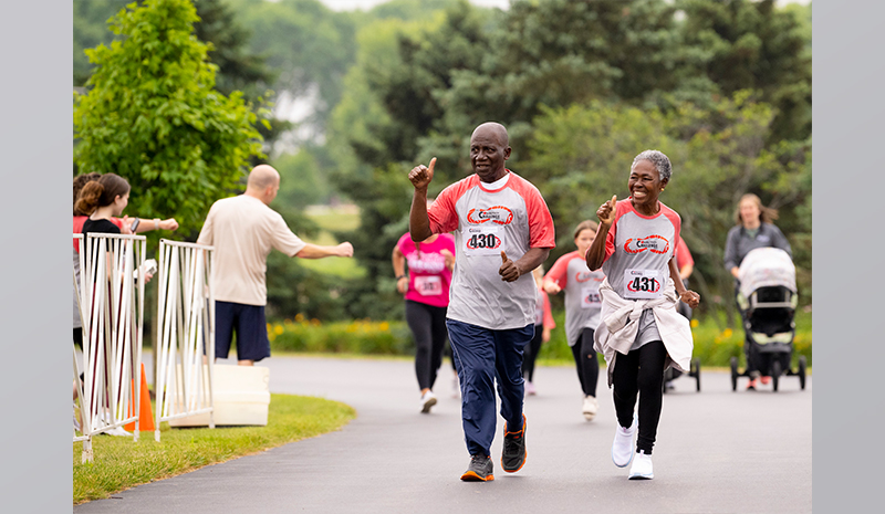 2-mile walkers Peter and Dinah Annor. (Photo from Jeff Kernen Photography)