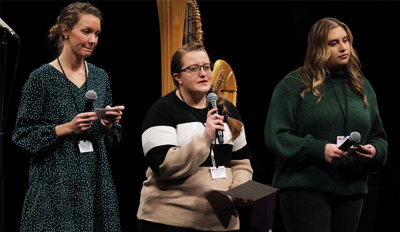 Safe Harbor: Britta West, Sexual Assault Specialist; Vanessa VanderWeele, Volunteer and Community Engagement Coordinator; Courtney Stewart, Youth Services Specialist