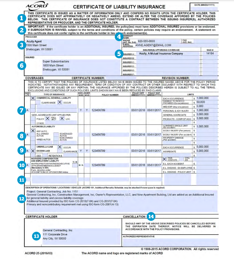 Acord Certificate Of Insurance Template Acord Certificate Of Insurance Template